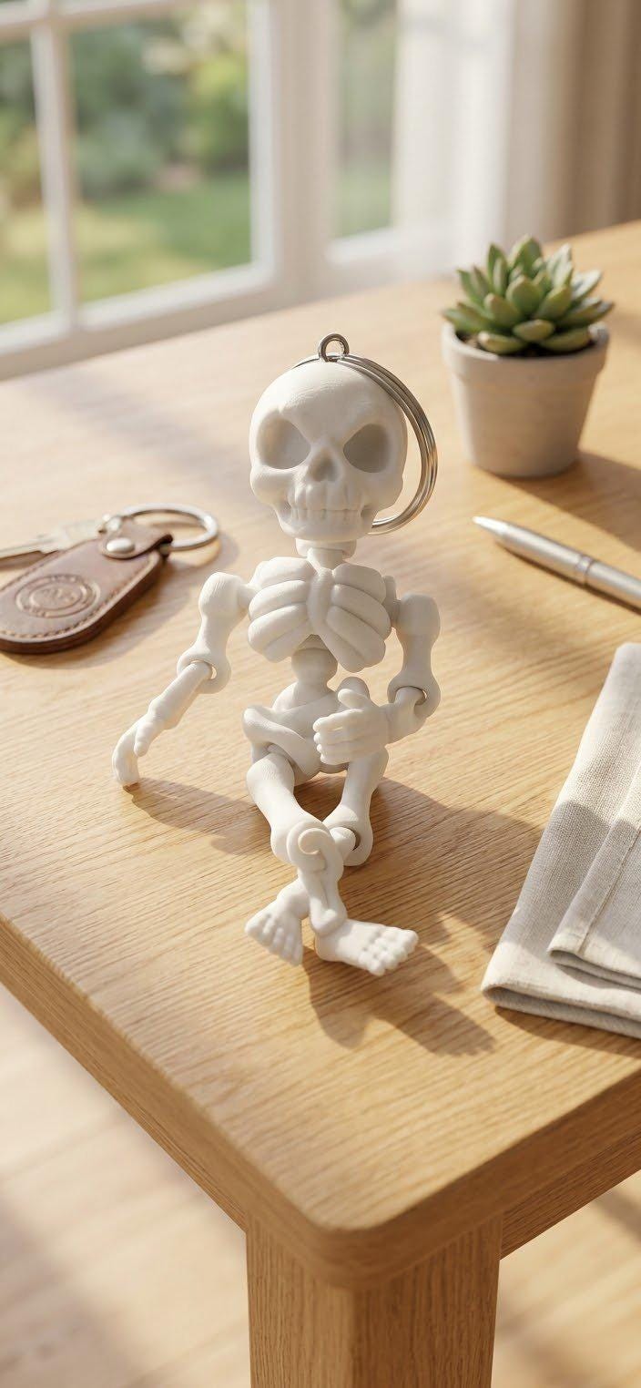 Articulated miniature skeleton desk companion